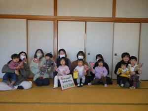 6組の親子の集合写真