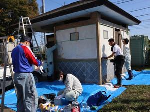 保第3公園トイレ修繕の様子