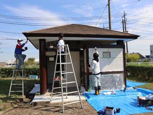 保第3公園トイレ修繕の様子