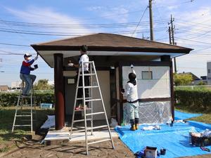 保第3公園トイレ修繕の様子